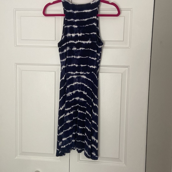 Athleta navy blue and white tie dye dress in size xxs - Picture 2 of 3
